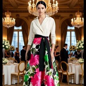 RICKIE FREEMAN TERI JON TAFFETA SJIRT DRESS GOWN ~SIZE 14~